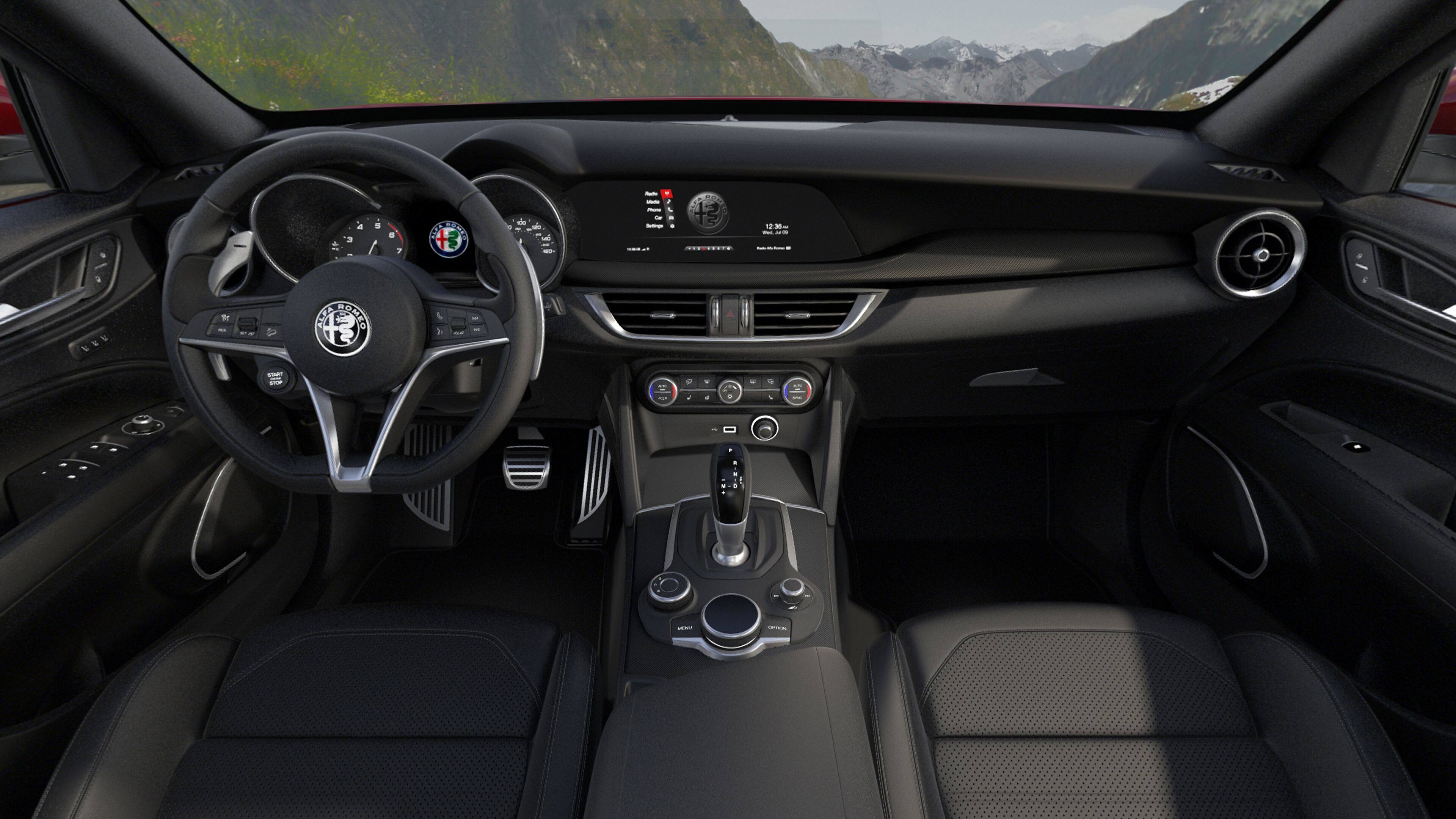 2019 Alfa Romeo Stelvio Ti Sport Black Interior